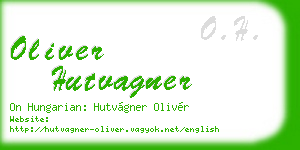 oliver hutvagner business card